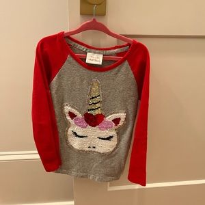 Girls switch sequin shirt